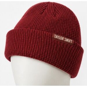 Taylor Swift Official Merch Womens All Too Well Winter Hat Beanie Maroon